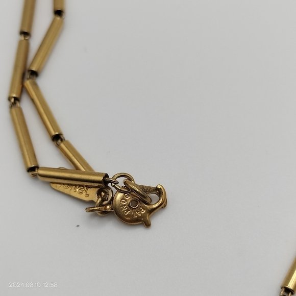 Monet Women's Tubal Link Chain 15"  Necklace Gold Tone - Picture 3 of 6